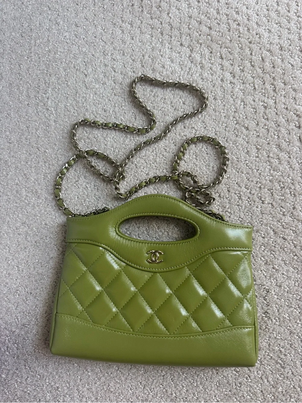 Chanel nano 31 matcha green